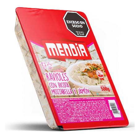 RAVIOL JAMON Y MUZZA 500GRS