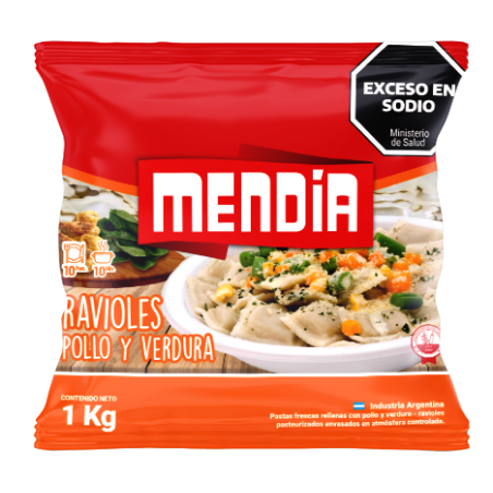 RAVIOL POLLO Y VERDURA X 1KG