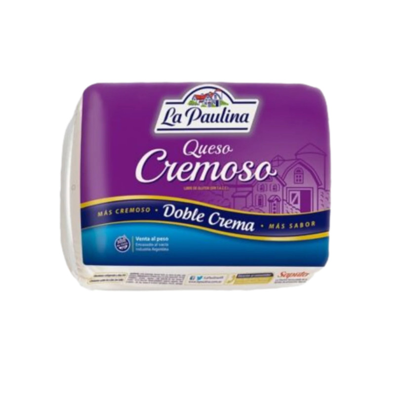 Queso Cremoso Doble Crema Trozado 400 gr