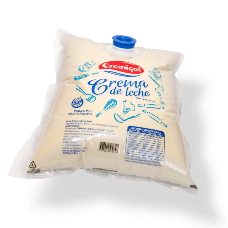 Crema de Leche Pouch 3.5 kg