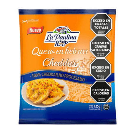 Queso Hebras Cheddar 125 gr