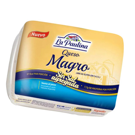 Queso Magro Sin Sal Trozado 500 gr