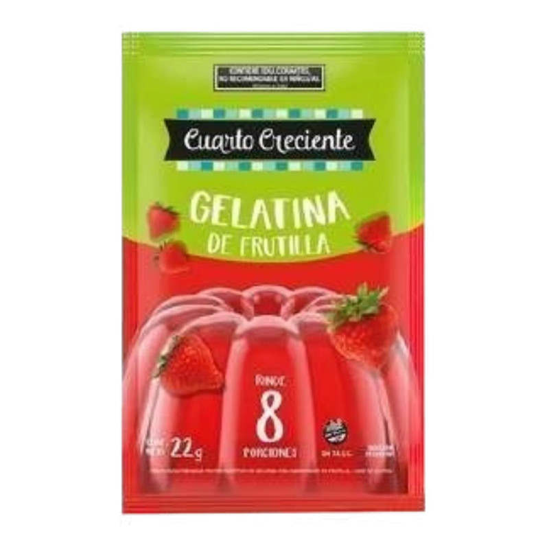 Gelatina Sin Azúcar Frutilla 15 x 22 G