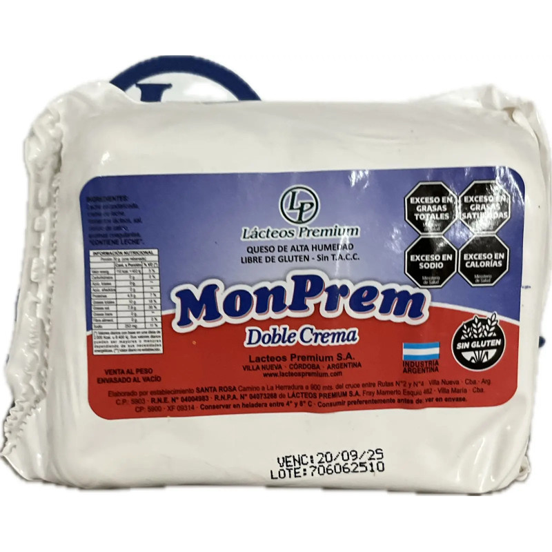 Queso Monprem Porción 600 gr